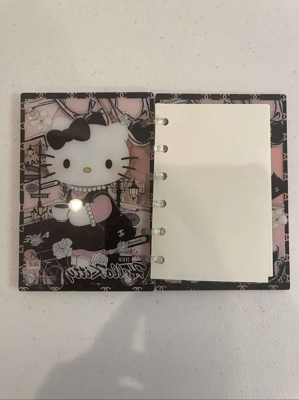 Hello Kitty Acrylic Shaker Chanel and pen